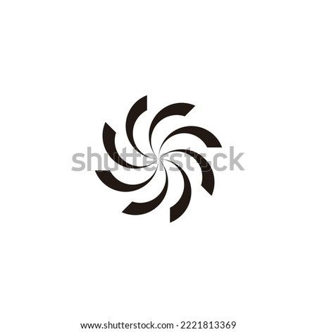 Letter S rounded, sun geometric symbol simple logo vector