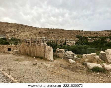 Amman, Jordan, November 2019 - ruins of the old fortress