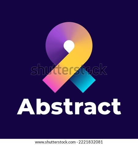 Vector background with a colorful iridescent gradient ribbon. Fight against cancer. Against cancer logotype. Stop cancer disease symbol. International  medical sign.