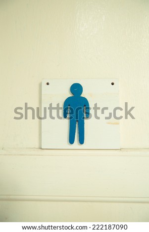  Man & Woman restroom sign