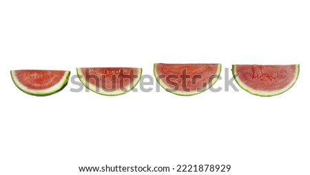 a watermelon slices cut on a transparent background