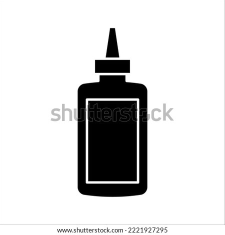 Glue bottle outline icon. Latex glue simple line vector icon. vector illustration on white background. Royalty-Free Stock Photo #2221927295