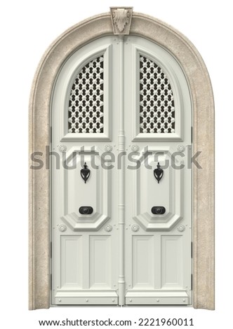 Entrance doors for classic country houses and old houses Royalty-Free Stock Photo #2221960011