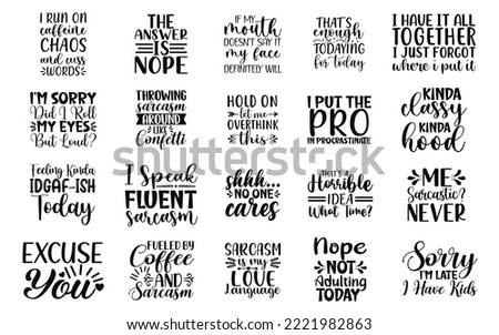 SARCASTIC-BUNDLE-SVG Stock Vector Images - Avopix.com