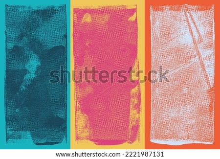 Rough Rolled Ink Halftone Textures Royalty-Free Stock Photo #2221987131