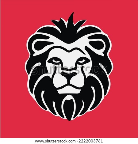 lion logo symbol. vector illustration, portrait of a vector head, line art concept for logo, tshirt, and more