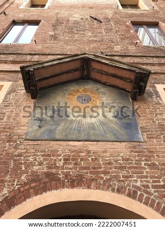 Amazing Catholic Church sign Sienna Italy 10.08.2022