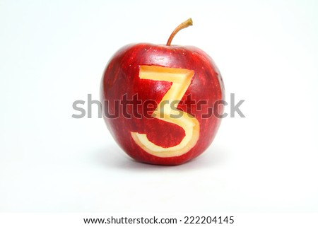 Number 3 on apple