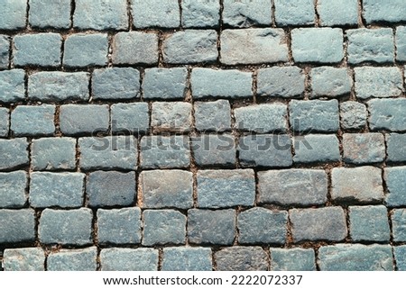 texture background old stone paving stone gray background.