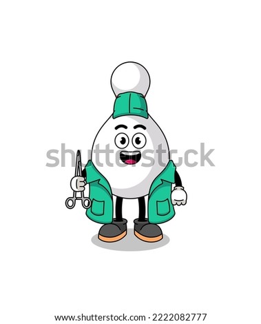 Illustration of bowling pin mascot as a surgeon , character design