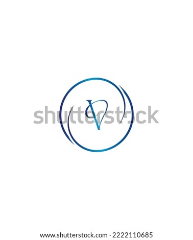 Elegant and artistic style letter V vector logo template 