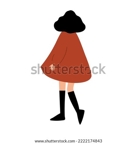 Autumn walking people vector illustrations clipart, girl, guy, couple, family, child, elderly people, old people in flat style.