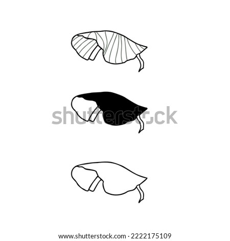 Palm jungle leaves icon set, tropical design isolate on white background 