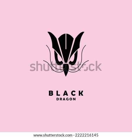 dragon head silhouette icon logo. dragon head silhouette against background. simple flat and clean vector design. suitable for outdoor activities, education, etc.