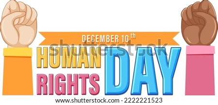 International Human Rights Day Banner Design illustration