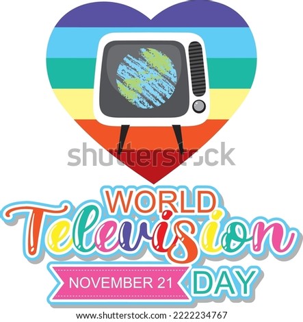 World Television Day Logo Design illustration