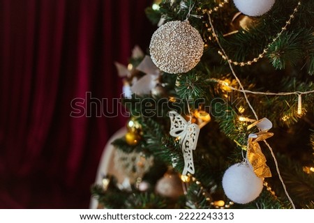 christmas tree decorated with balls