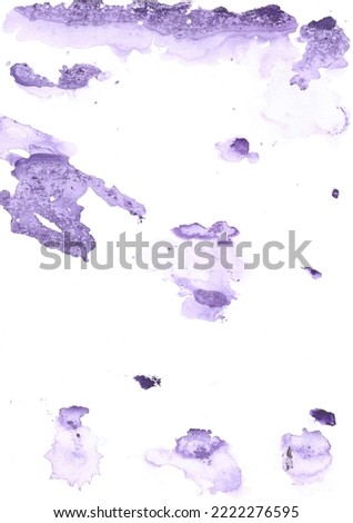 Abstract watercolor texture for illustration background or shapes, purple stains, paint