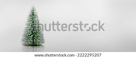 Christmas tree isolated against light background