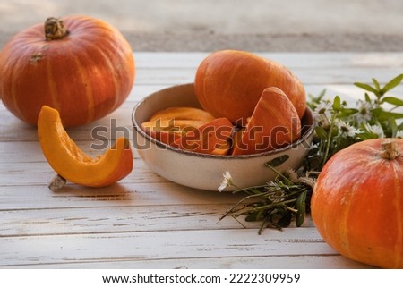 
pumpkin on a wooden table
