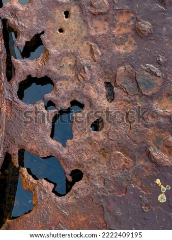 Rusty and damaged metal background - stock photo