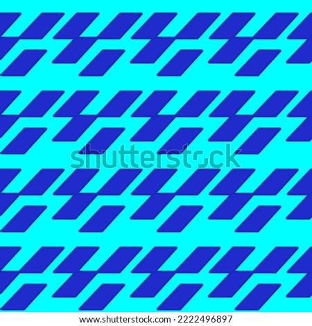 Blue surface with geometric ornament. Vector seamless pattern. Background illustration, decorative design for fabric or paper. Drawing modern