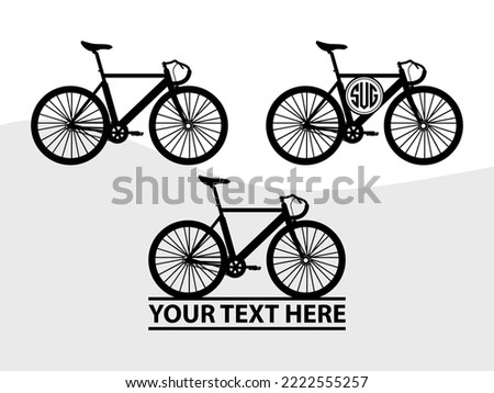 Cycle Monogram Printable Vector Illustration