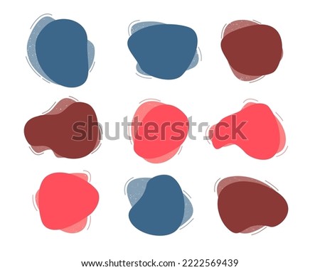 Curve free-form elements with texture. Abstract shape set. illustration vector. Curve shape. Free-form elements. Flat curve shape. Modern shape illustration. Royalty-Free Stock Photo #2222569439