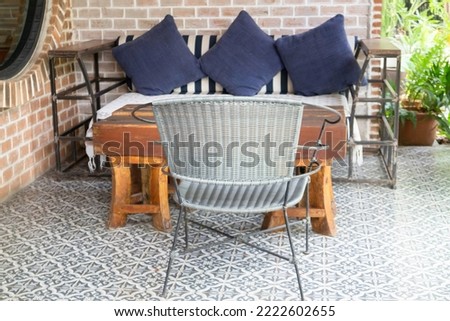 Interior home decoration in summer season, stock photo