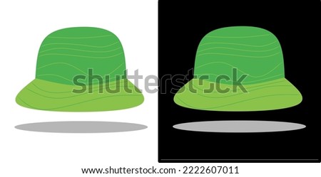 vector illustration of a hat, isolated on a black and white background design
