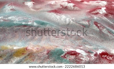 Colored sand close up picture.