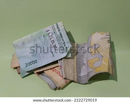 Stacked folds of banknotes, suitable for graphic or background design needs, etc.
