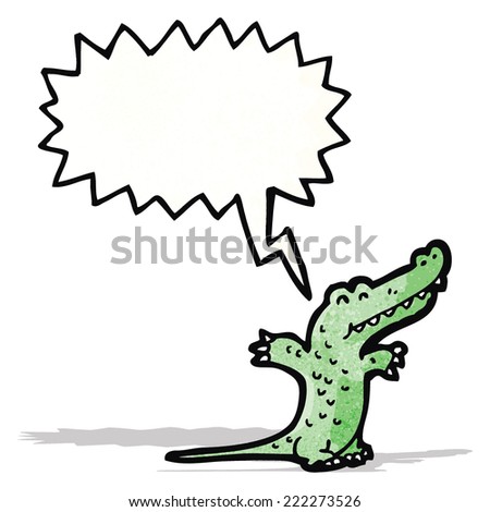 little cartoon crocodile