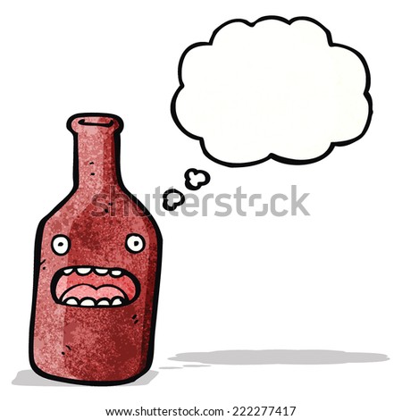 cartoon bottle with face