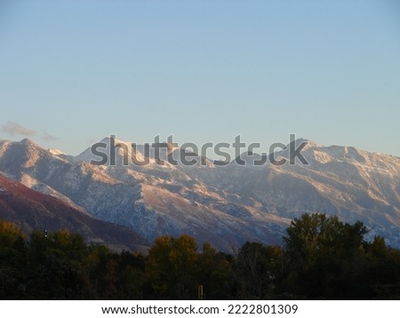 beautiful mountains with snow, near Salt Lake City, Utah, Wasatch mountains