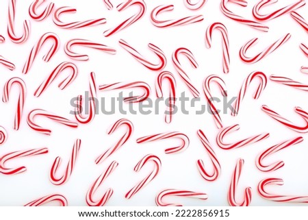 Christmas candies on white background
