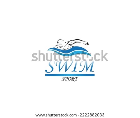 logo design for swimming in the form of a person swimming use it for your swimming sports community logo if you like