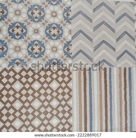 unique motif of tiles on the floor. 