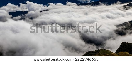panoramic view on the sky and clouds