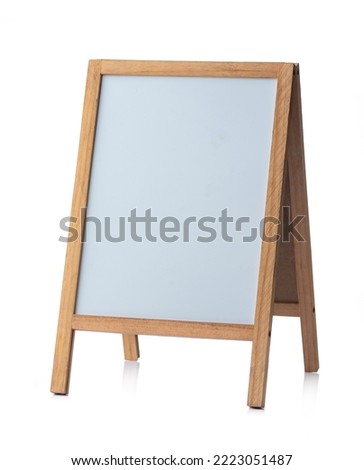 Restaurant sign,white board easel board isolated on white