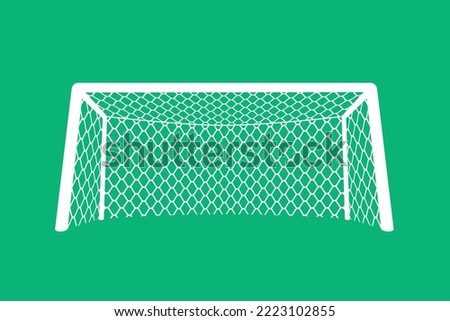 Football or soccer goal - isolated on a green background - vector illustration