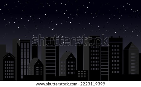 Blackout concept. Power outage in the city. Houses against the background of the . Destruction by rocket attacks of electric networks of Ukraine. Russian aggression. Royalty-Free Stock Photo #2223119399