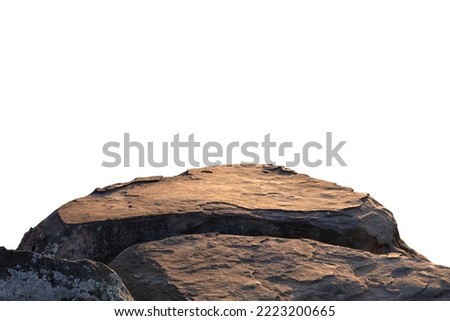 Rock cliff isolated on white background with clipping path. Royalty-Free Stock Photo #2223200665