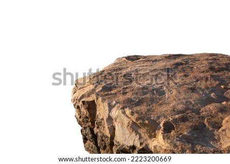Rock cliff isolated on white background with clipping path. Royalty-Free Stock Photo #2223200669