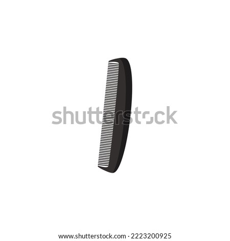 comb icon flat style design. comb vector illustration. isolated on white background.