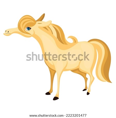 horse cute vector illustration concept design eps