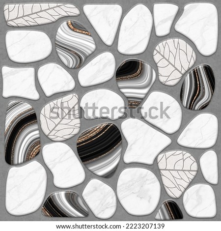 Decorative tile for interior, pattern abstract mosaic. Geometry floor. Mosaic background for design home print. Repeated elegant geometric pattern