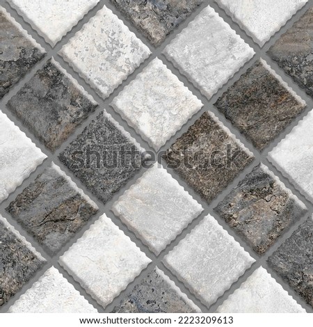Decorative tile for interior, pattern abstract mosaic. Geometry floor. Mosaic background for design home print. Repeated elegant geometric pattern