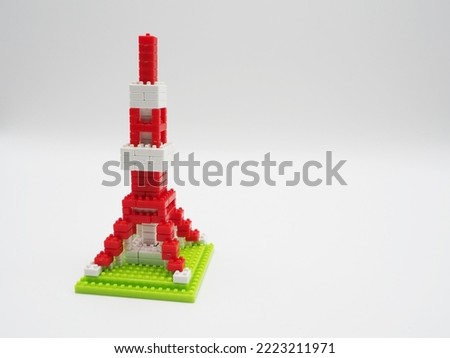 Eiffel monument tower model in the white background