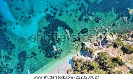 Elba Island, Italy. Amazing aerial view of Padulella Beach near Portoferraio. Royalty-Free Stock Photo #2223280027